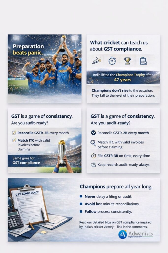 What Cricket’s Champions Trophy Win Teaches Us About GST Compliance