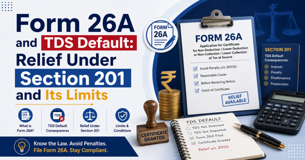 Form 26A and TDS Default: Relief Under Section 201 and Its Limits
