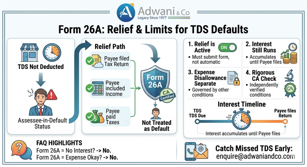 Form 26A and TDS Default: Relief Under Section 201 