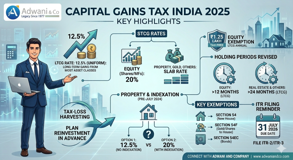 capital gains tax India 2025