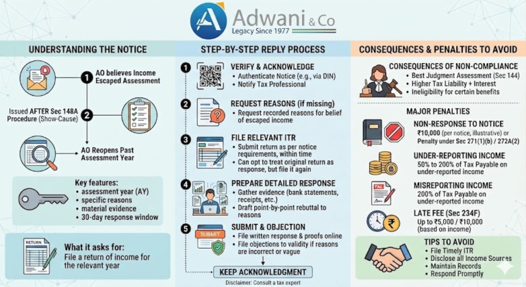 Section 148 Notice: How to Reply & Avoid Penalties | Adwani & Co LLP