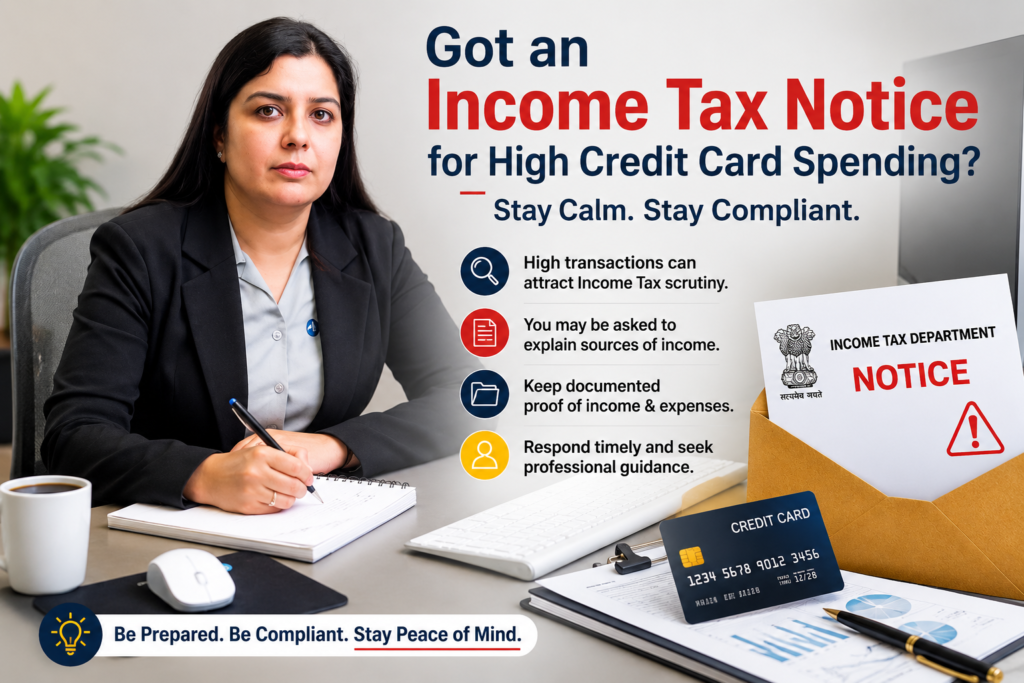 Income Tax Notice After High Credit Card Spending: Exactly What Triggers It & How to Respond in 2026