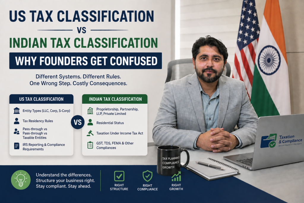US Tax Classification vs Indian Tax Classification: Why Founders Get Confused