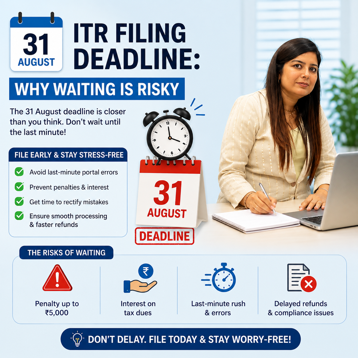 31 August ITR Filing Deadline: Why Waiting Is Risky